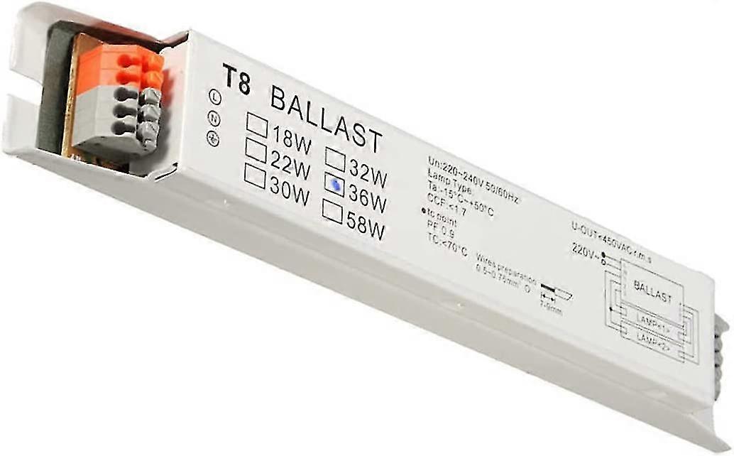 Electronic Ballast T8 2x36w Wide Voltage Fluorescent Light Instant Start Energy Saving Lamp Ballast Power Distribution And Control Equipment-el