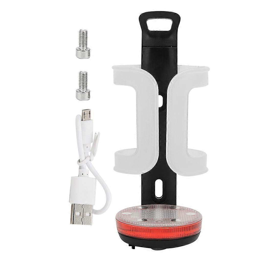 2024ABS أسود أحمر USB شحن حامل زجاجة الدراجة مع ضوء تحذير كأس دراجة قفص معدات ركوب الدراجات
