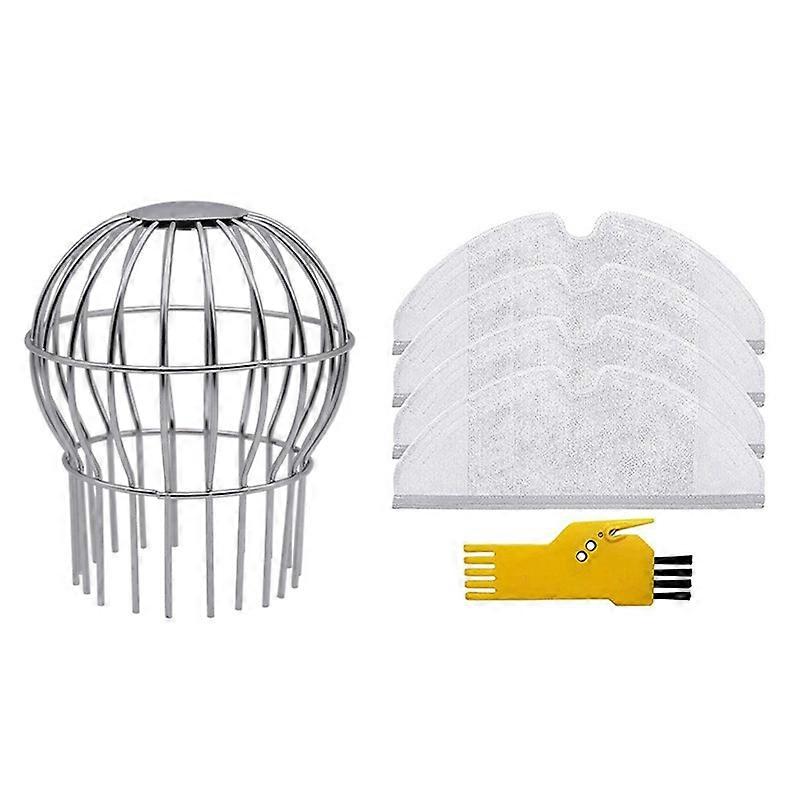 1 pz scarico tetto esterno Anti - Blocking Line Cap Round Net Cover & 1 Set Mop Cloth Cleaning Tool
