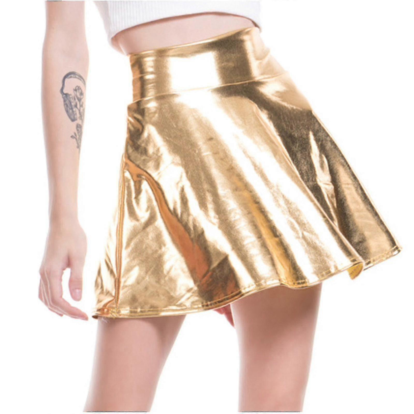 Zwarte Rok Dames Stage Solid Color Performance Jurk Geplooid