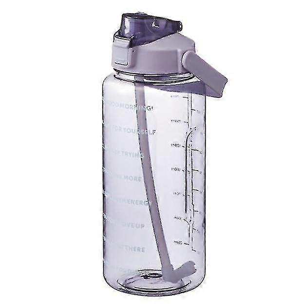 2000ml bärbar rymdkopp med graderad plastsportvattenflaska