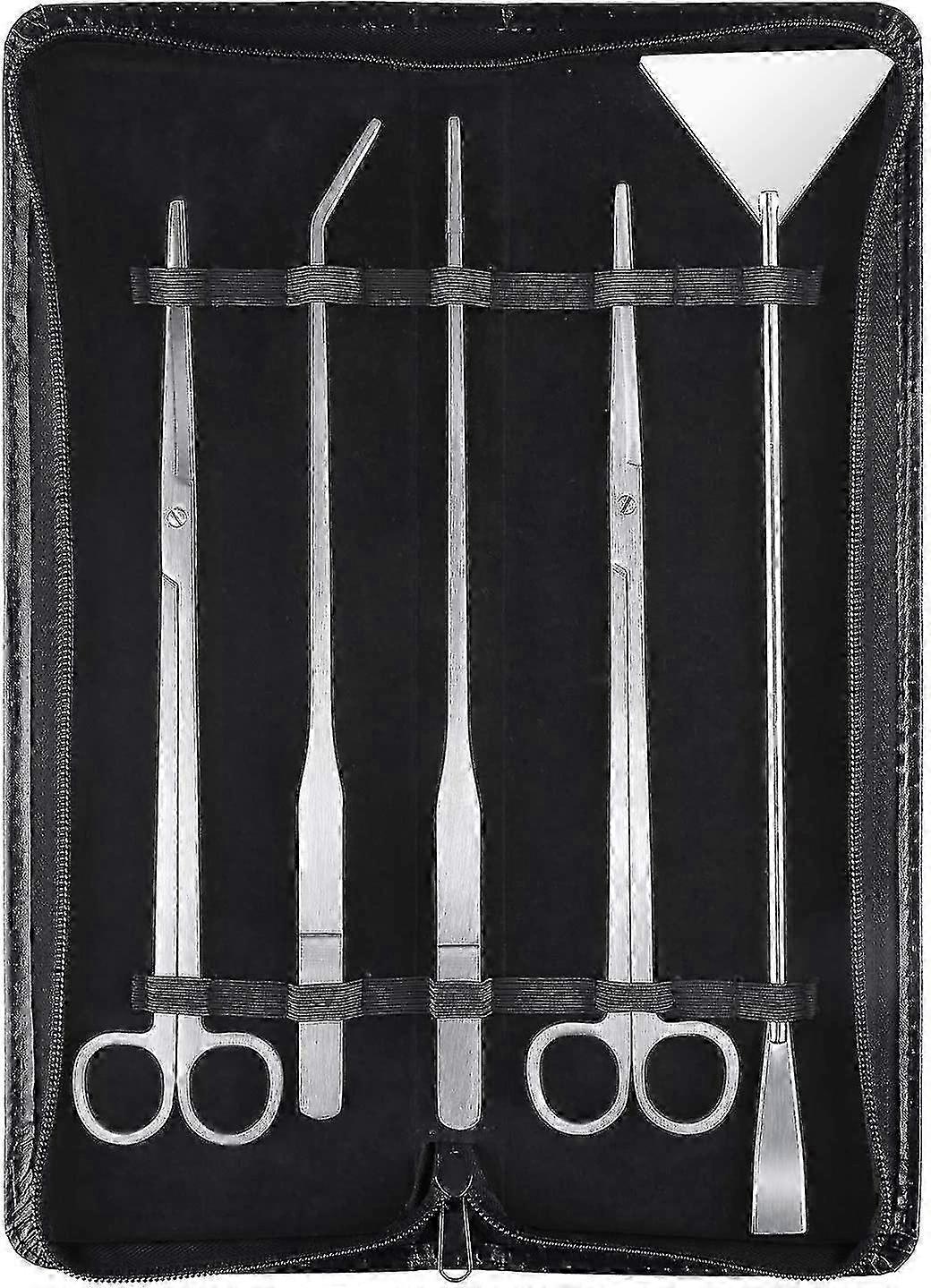 水族館アクアスケープキット5In1イノックス水族館タンク水生植物ツールセットプライヤーはさみへらP20211224969