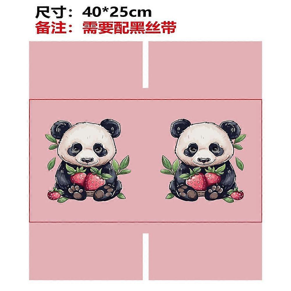 Polyester Book Covers Elastic Notebook Wraps Rectangle Panda 400x250mm