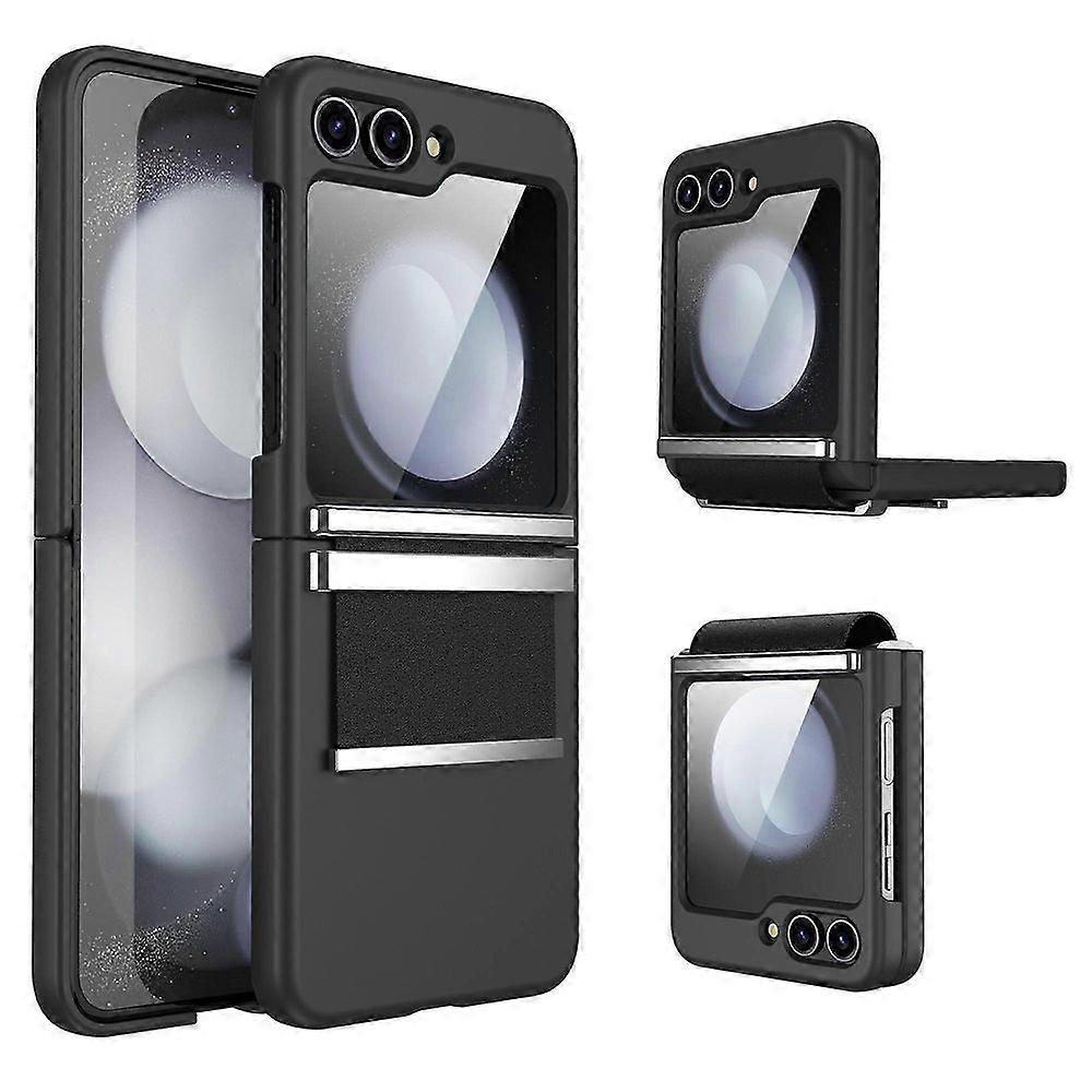 For Samsung Galaxy Z Flip5 5G PC Case Hardware Leather Hinge Phone Cover