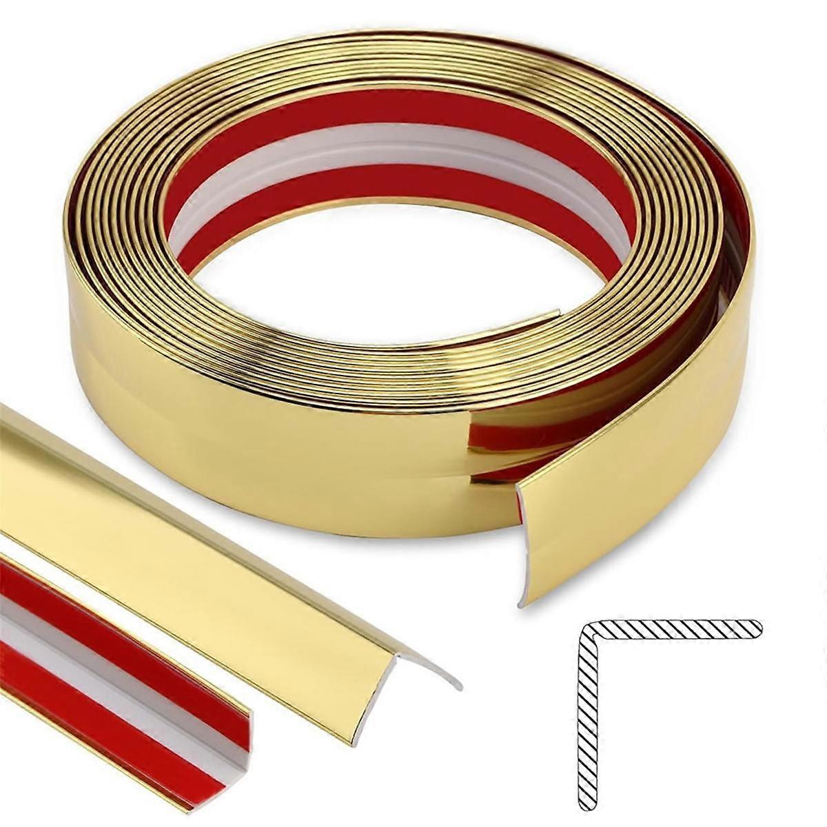 Shiny Multifunctional Molding Trim, Peel and Stick Inside Outside Corner Guards for Wall Table Edge