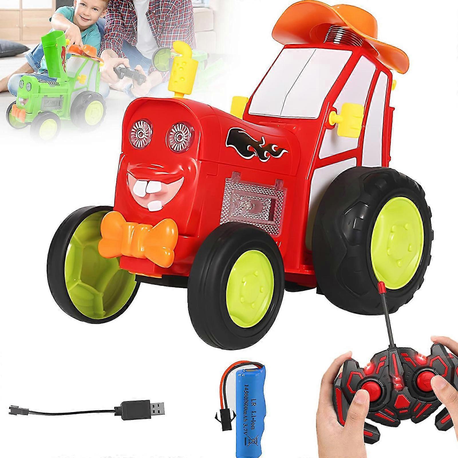 Crazy 360 Rotating Wireless Remote Control Car Jumping Car Dancing Stunt Car-SDR
