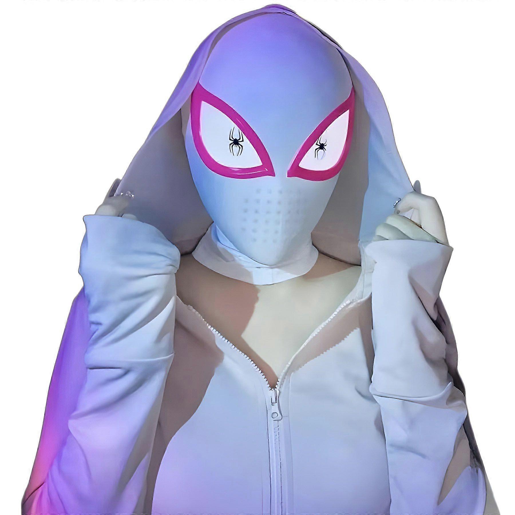 スパイダーグウェンステイシースパイダーマン点滅目アクティビティ通気性マスクコスプレスパイダーマンマスク