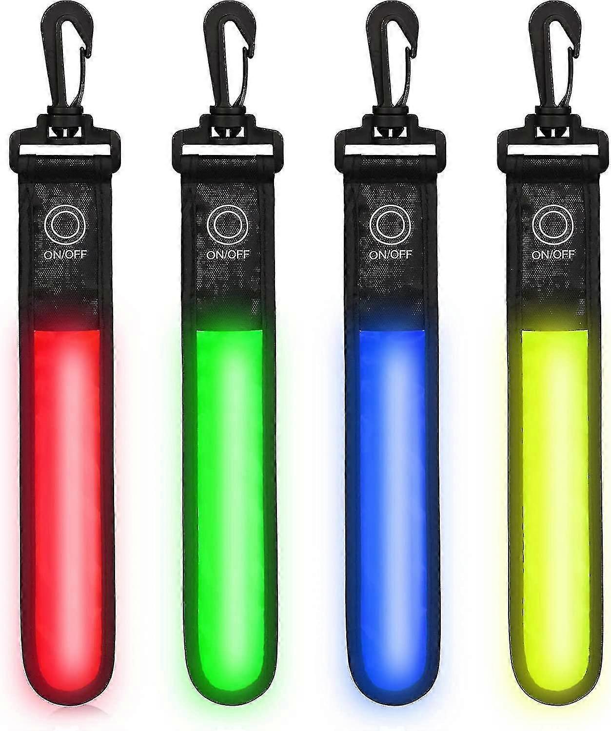 4pcs οδηγημένος ανακλαστικός ιμάντας ζωνών, λαμπερός φωτεινός ανακλαστικός συναγερτικός ιμάντας ασφαλείας ασφαλείας αθλητισμός ανακλαστικός ιμάντας ασφαλείας