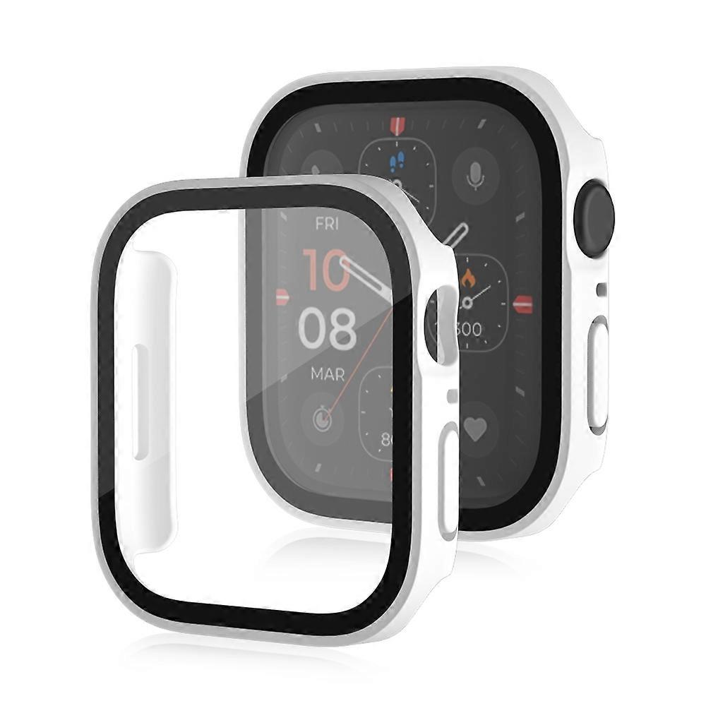 Life Waterproof Frosted 2 in 1 PC Frame + Tempered Glass Protective Case For Apple Watch Series 6 / 5 / 4 / SE 44mm