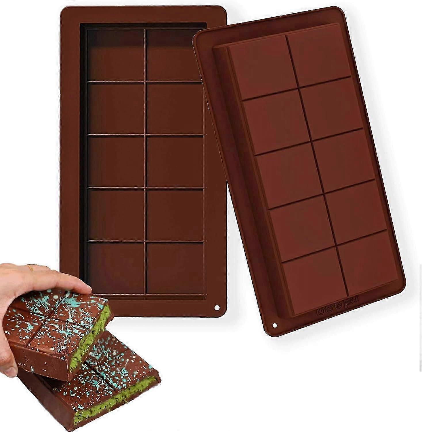 عبوة من 2 قوالب شوكولاتة سيليكون ديب ، قالب شوكولاتة دبي ، 2 قطعة قالب سيليكون قالب شوكولاتة عميق شوكولاتة عميق M