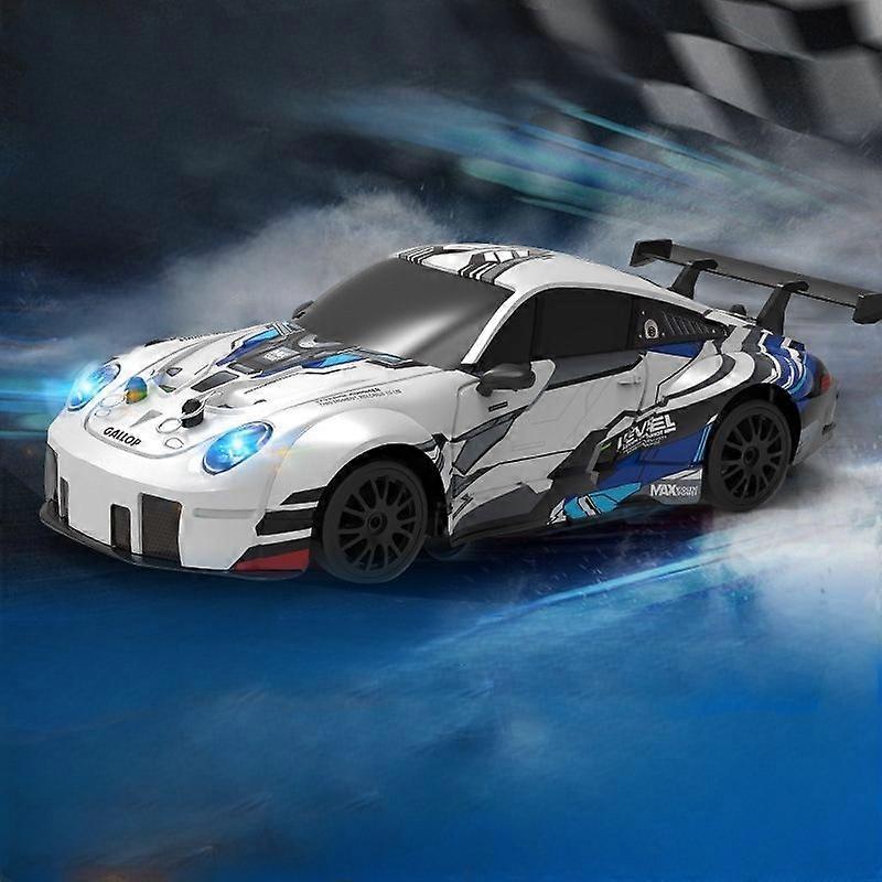 High-Speed RC Drift Car - 4WD Rechargeable Remote Control Racing Toy for Boys, Beginner-Friendly Stunt Car with LED Lights