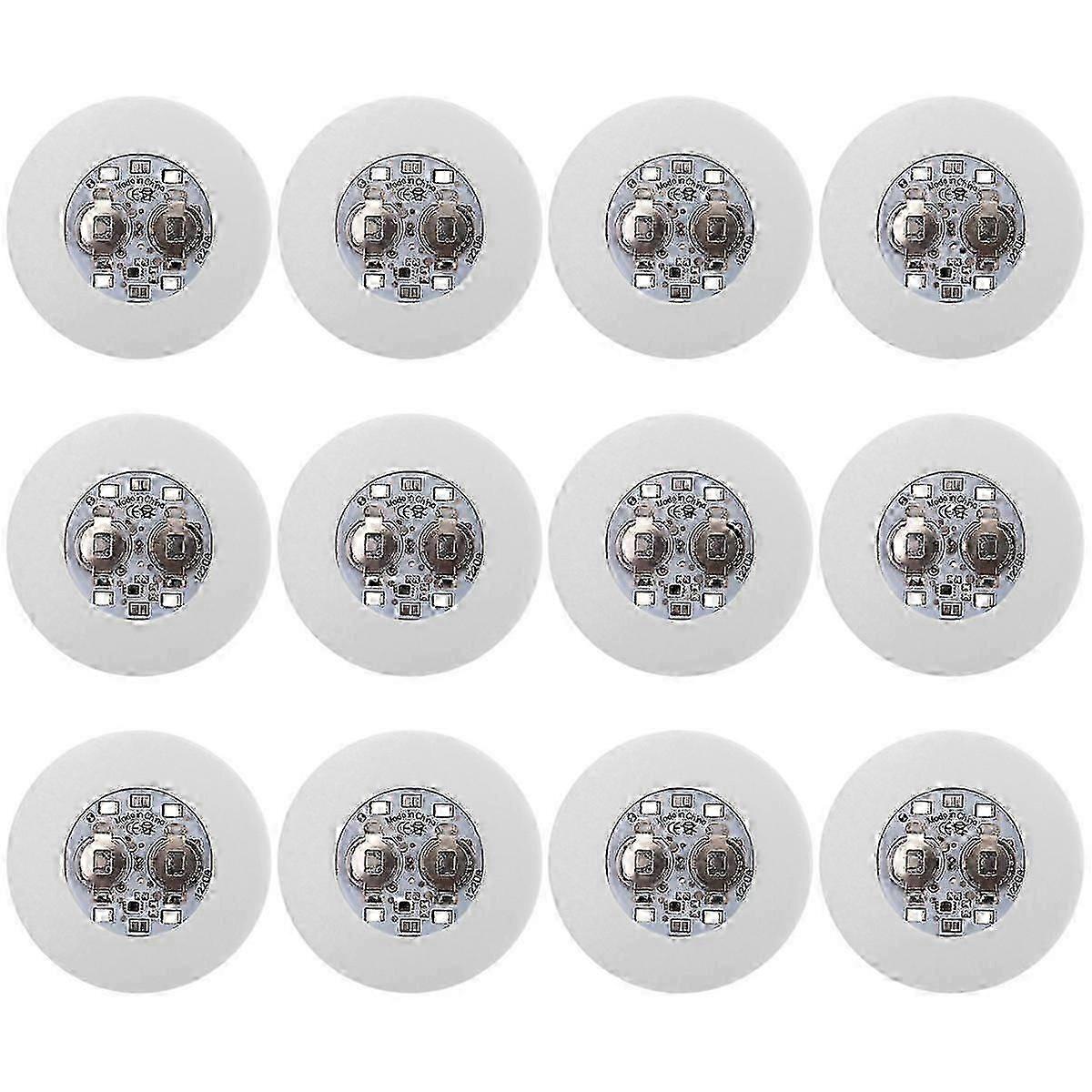 LED Coaster,12 Pack Light Up Coasters,LED Bottle Lights,LED Sticker Coaster Discs Light Up for Flas
