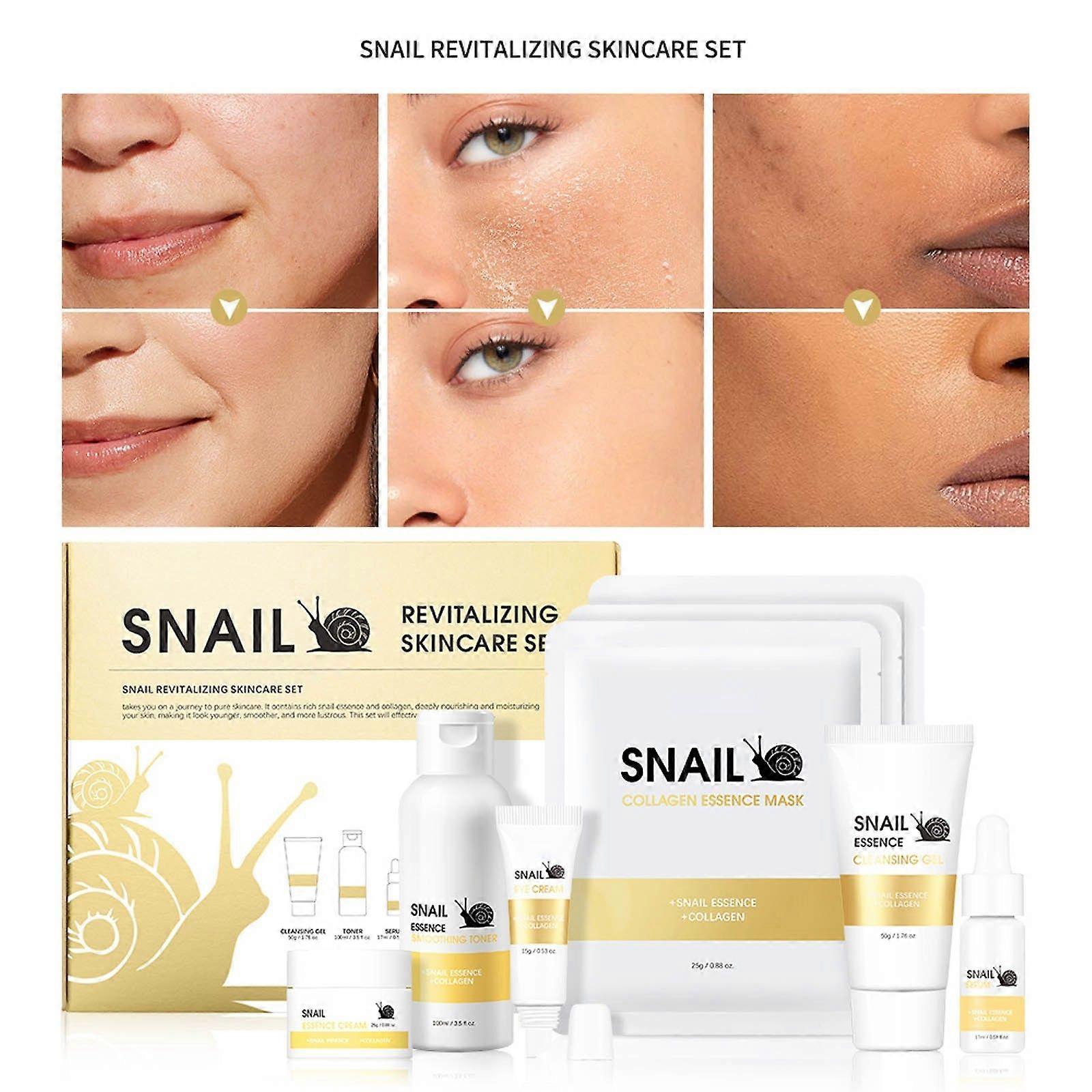 カタツムリスキンケアセット6ピースフェイシャルケア保湿と保湿スキンケア製品コンプリートセット192ml Flye250747
