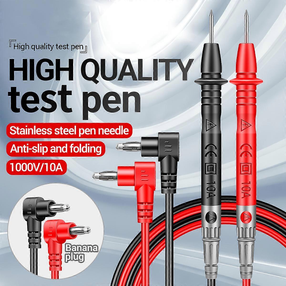 ANENG PT840 1000V 10A Digital Multimeter Probe Universal Test Lead Needle Pin Wire Pen Cable Kit Current Voltmeter Tester Wire