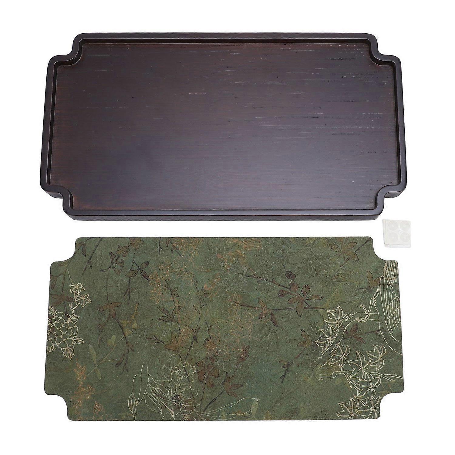 Chinese Style Wodden Gongfu Tea Tray Elegant Tea Table Serving Tray Multifunctional Use for Home Off