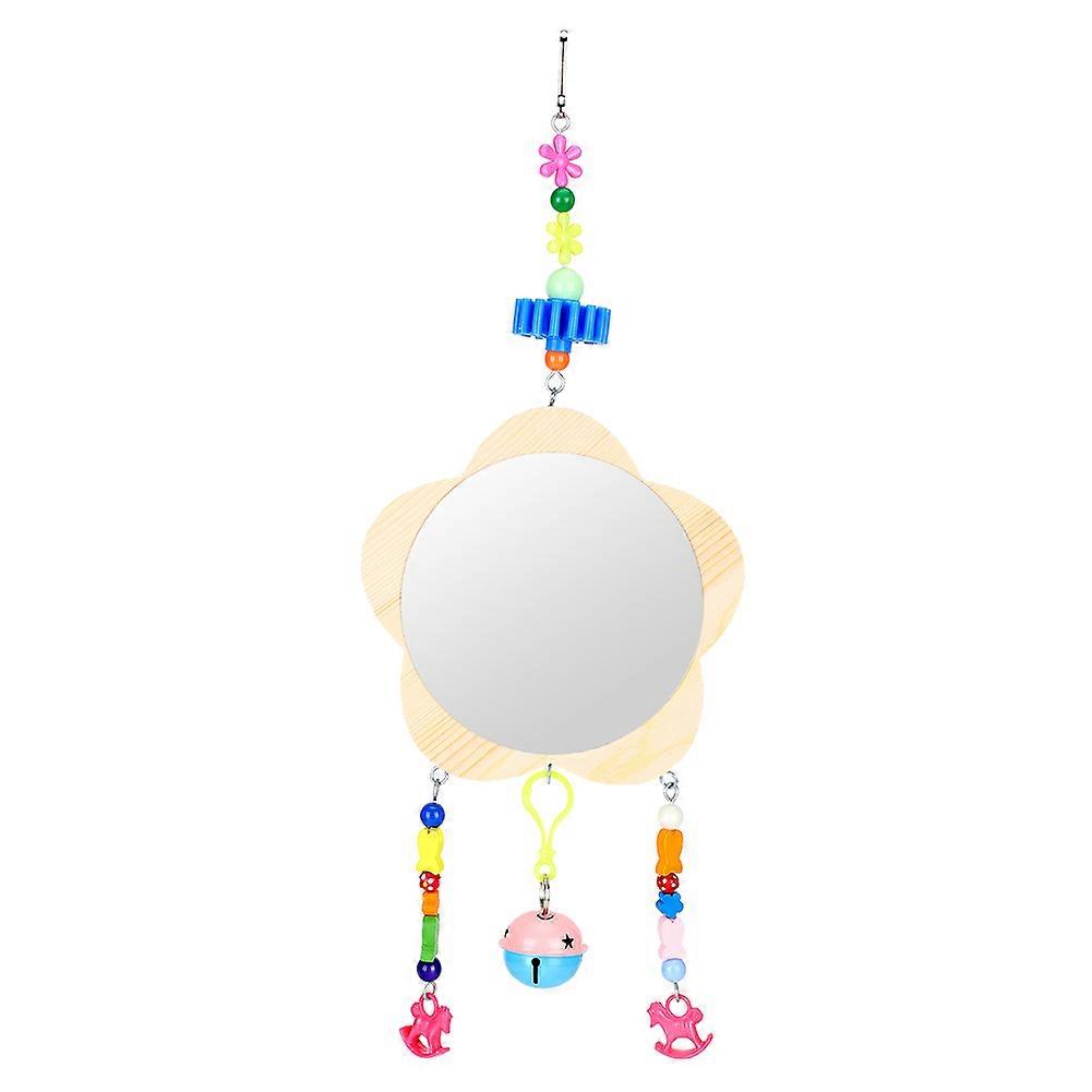 Cock Mirror Wintersweet Unbreakable Mirror Toy with Bell for Chicken Pet Play, Safe Material, 10 Inch Size
