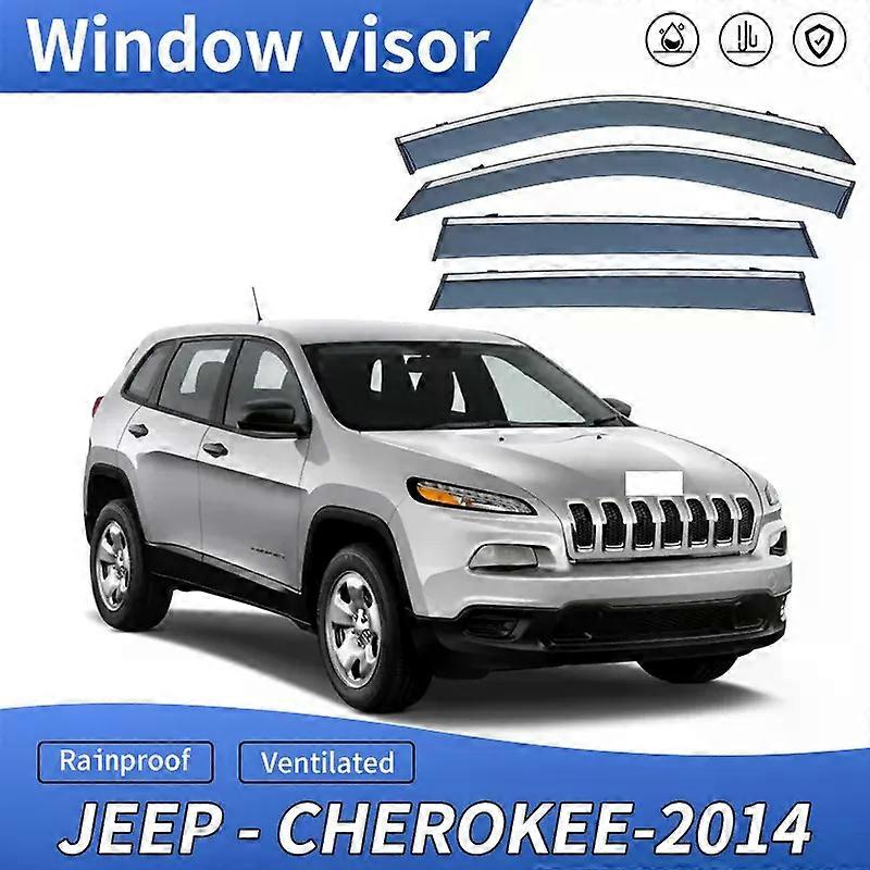 Applies to Door Visor For Jeep Cherokee KL 2014-2023+ Window Visor Vent Ventvisor Wind Deflectors Visors Rain Guard Shades Visor