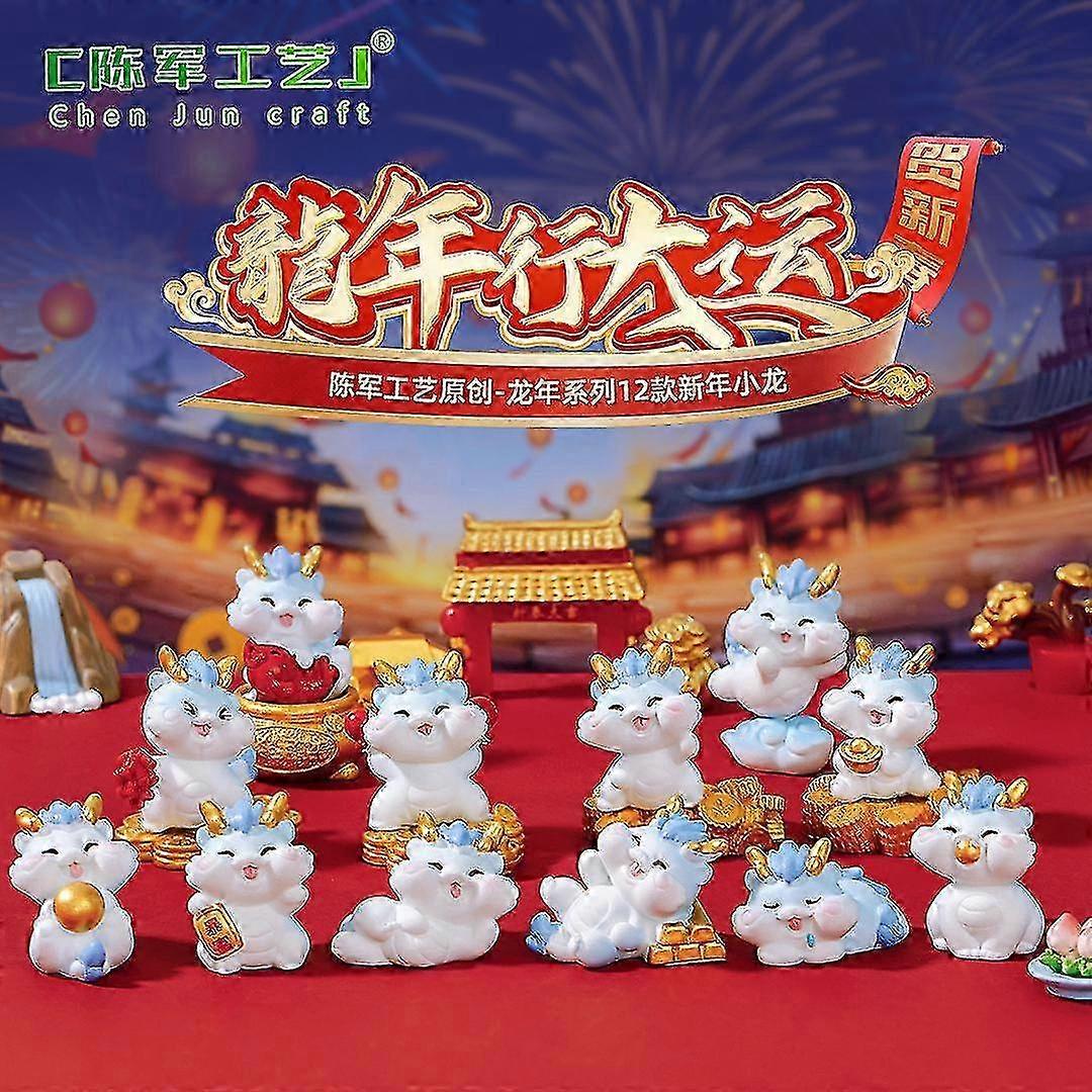 12pcs Dragon Ornaments for Bonsai Micro Landscape & Planter Decor