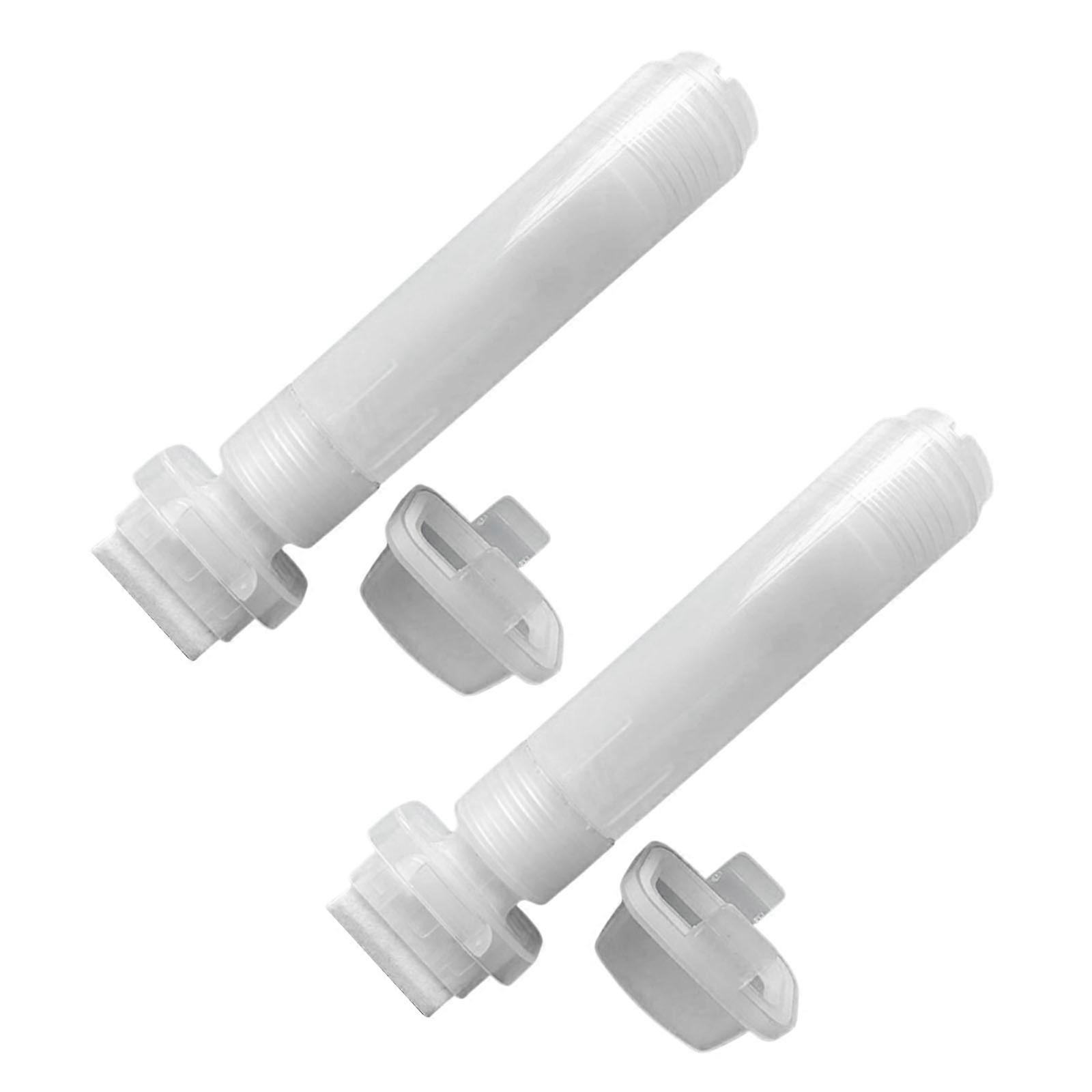 2Pcs Empty Pens Flat or Round Head Refillable Acrylics Empty Marker Empty Paint Pen For Painting on Wood Fabric Canvas
