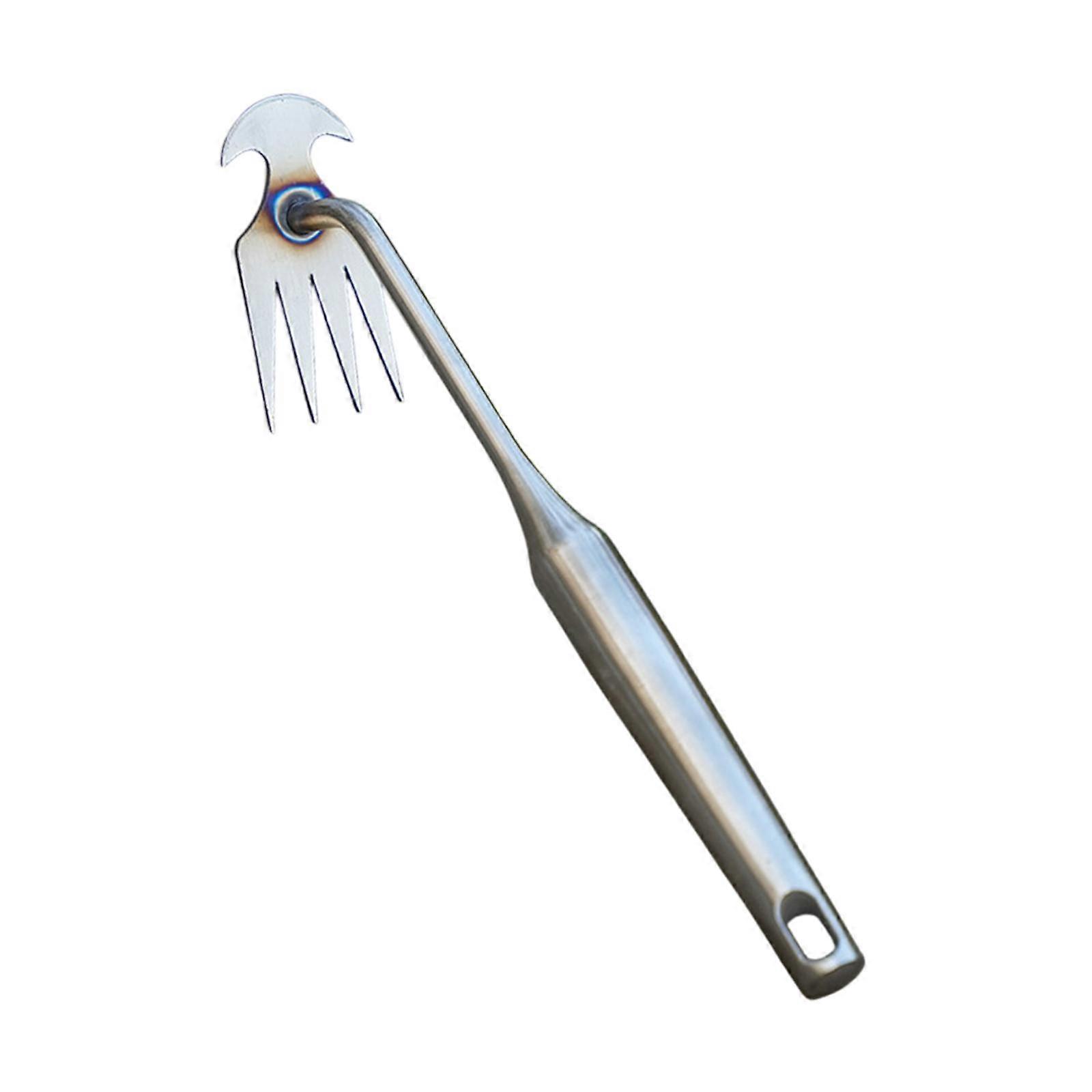 Weed Puller Weeding Rake, with Handle, Uprooting Garden Weeding Tool Stainless