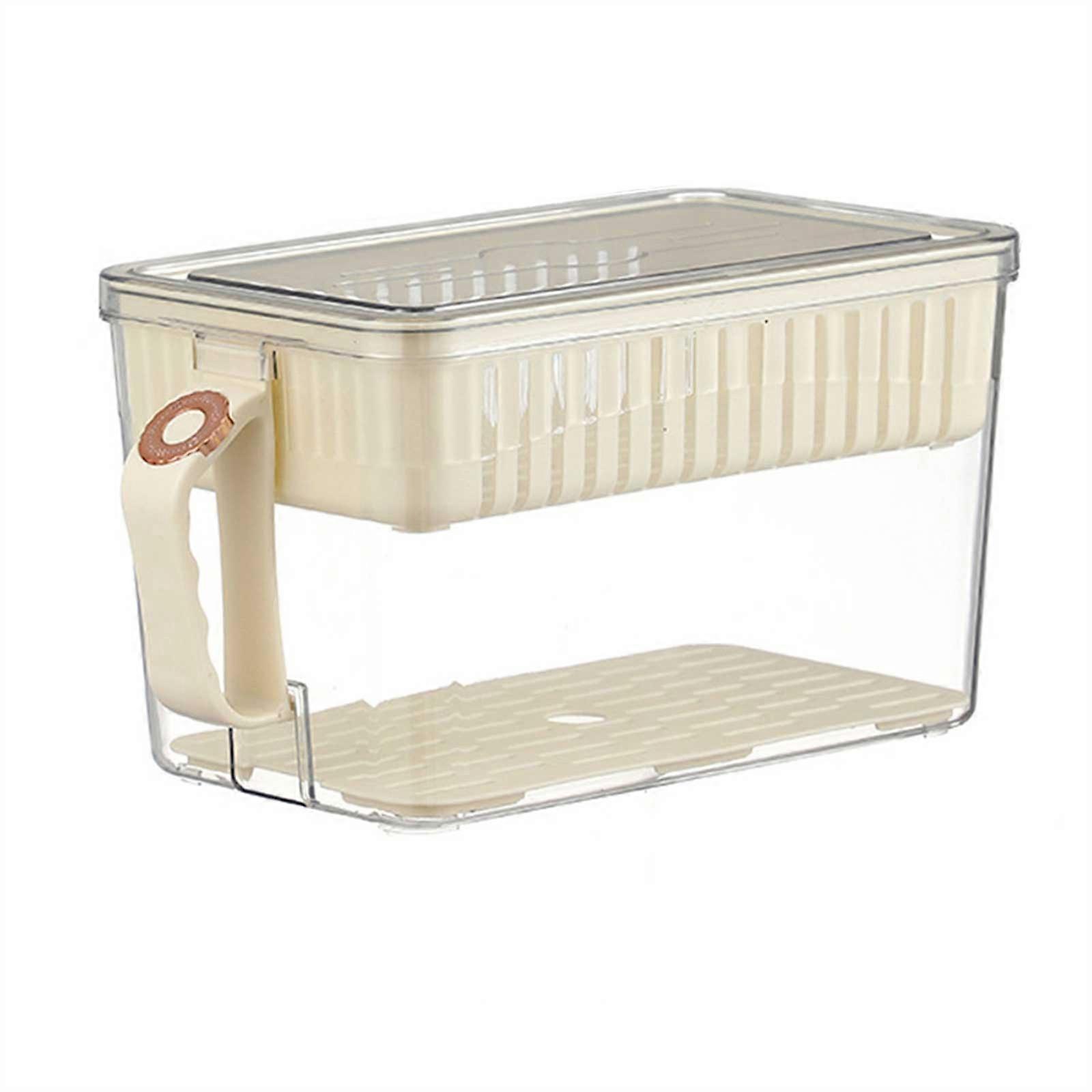 Moisture And Dust Prevention Drainage Basket Easy Stacking And Handling Refrigerator Organizer Keep Food Fresh For A Long Time