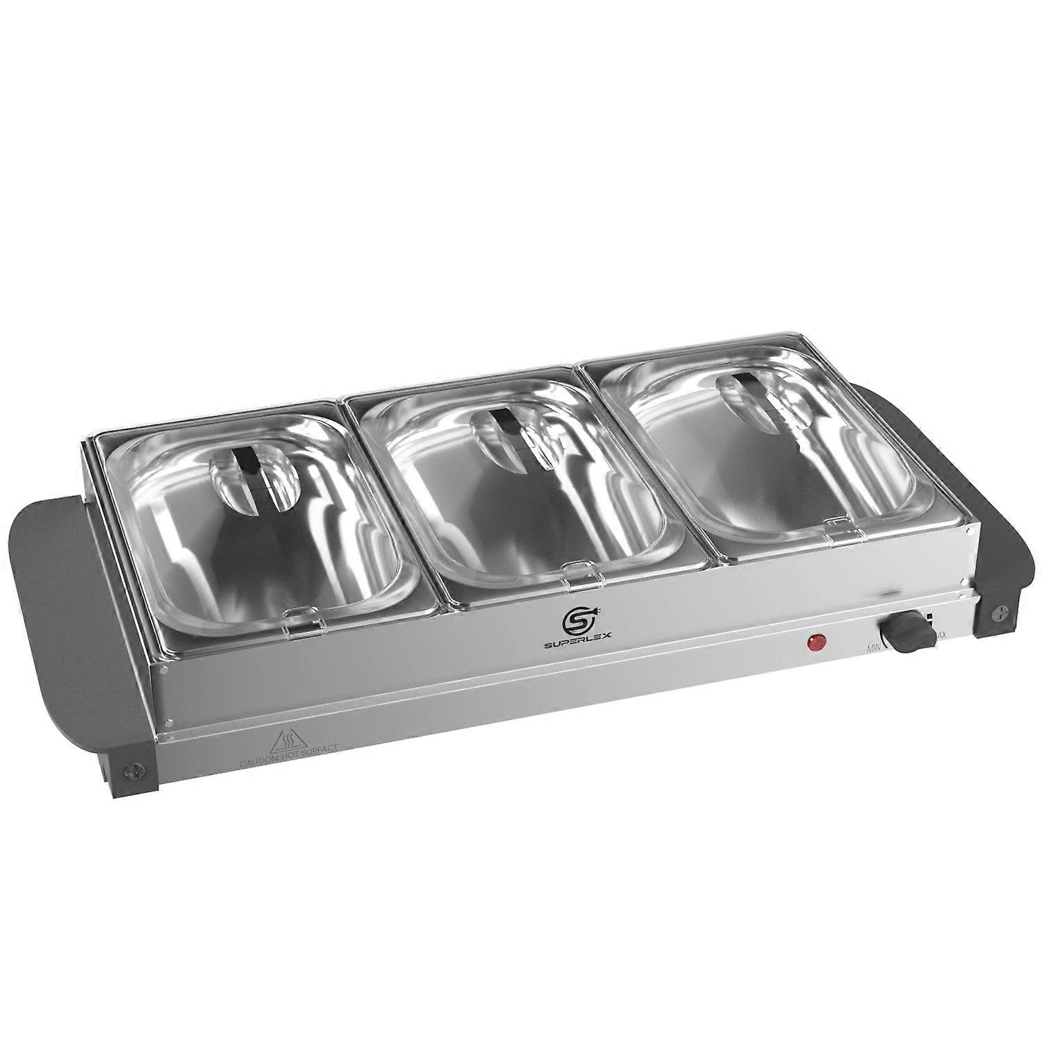 SUPERLEX 1.5Lx3 stainless steel buffet server 