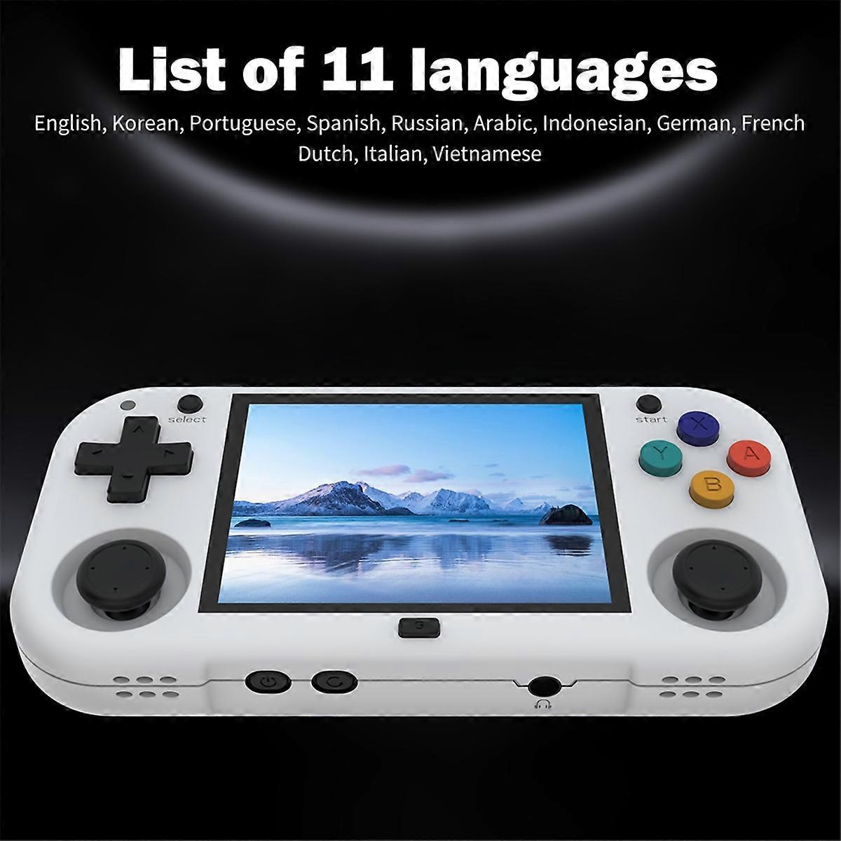 XU Mini M Game Console 64GB 10700 Games 2.8 Inch IPS Linux White Gray