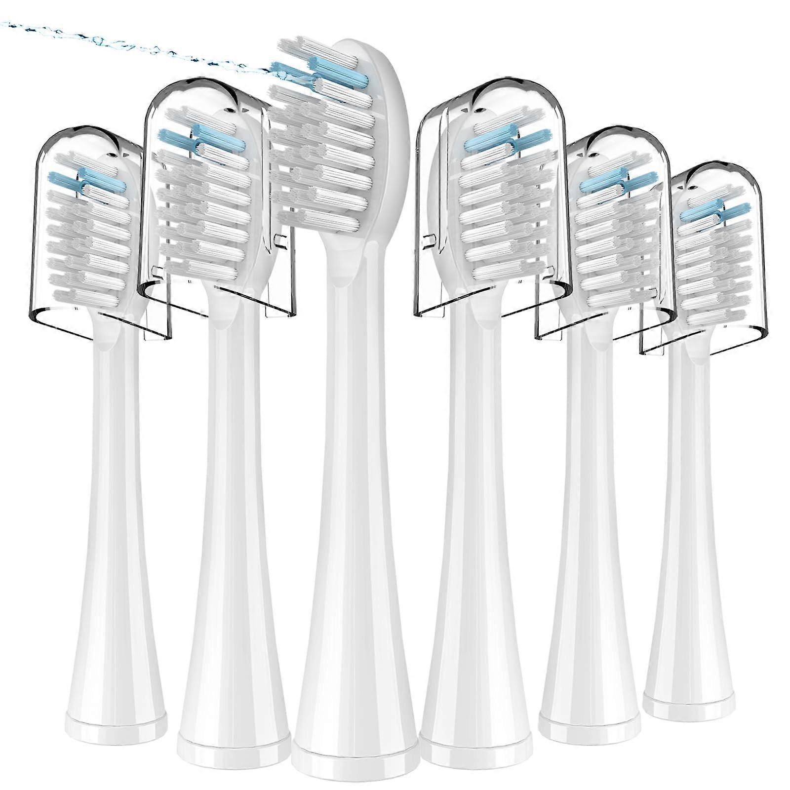 6 Count Replacement Flossing Toothbrush Heads for Waterpik Sonic Fusion SF01/SF02 and Sonic Fusion 2.0 SF03/SF04 White