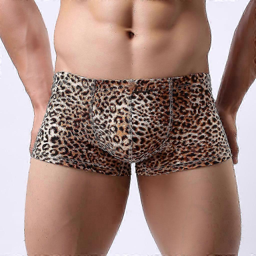 Leopard-print Underwear for Men with Low-waist