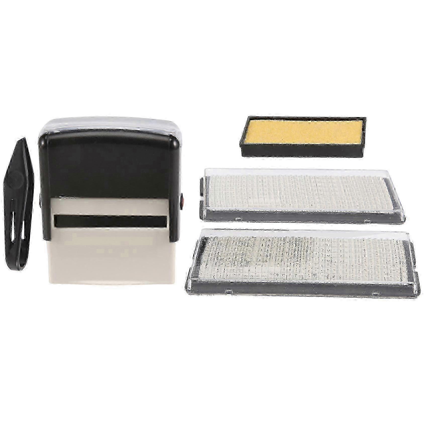 مجموعة طوابع التحبير الذاتي مخصص DIY اسم العمل رقم عنوان الطباعة ختم المطاط مع ملاقط K