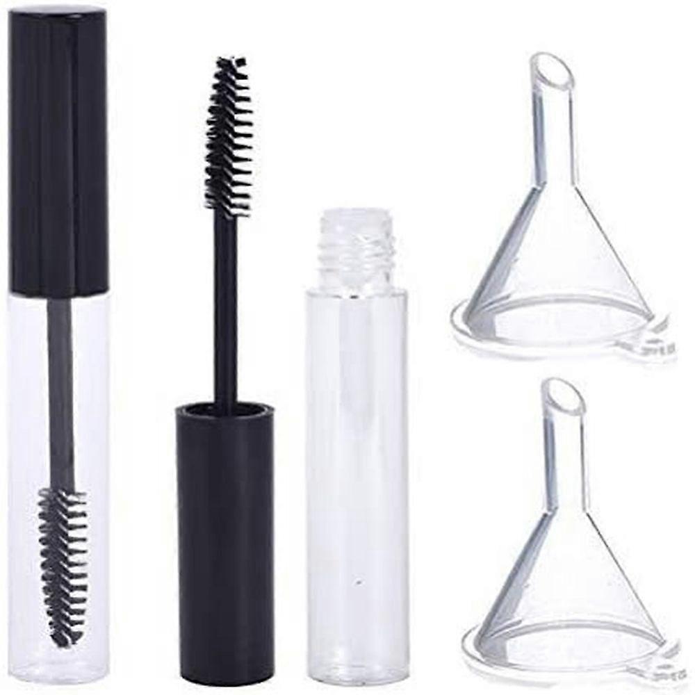 2PCS Mascara Refill Bottle with Eyelash Brush Eyelash Cream Container Empty Tube 5/10ml Including Funnel and Pipettes