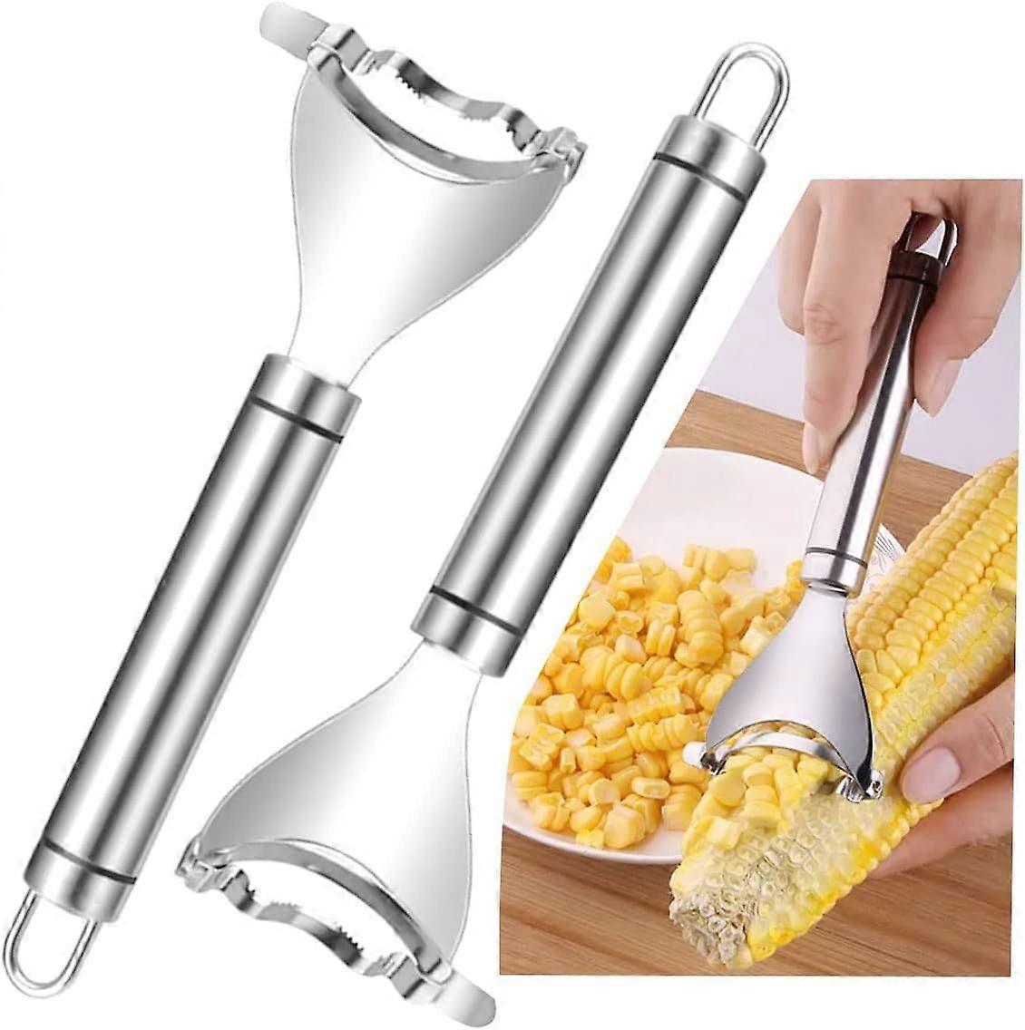 Handheld Corn Peeler - Corn Kernel Remover with Vertical Serrated