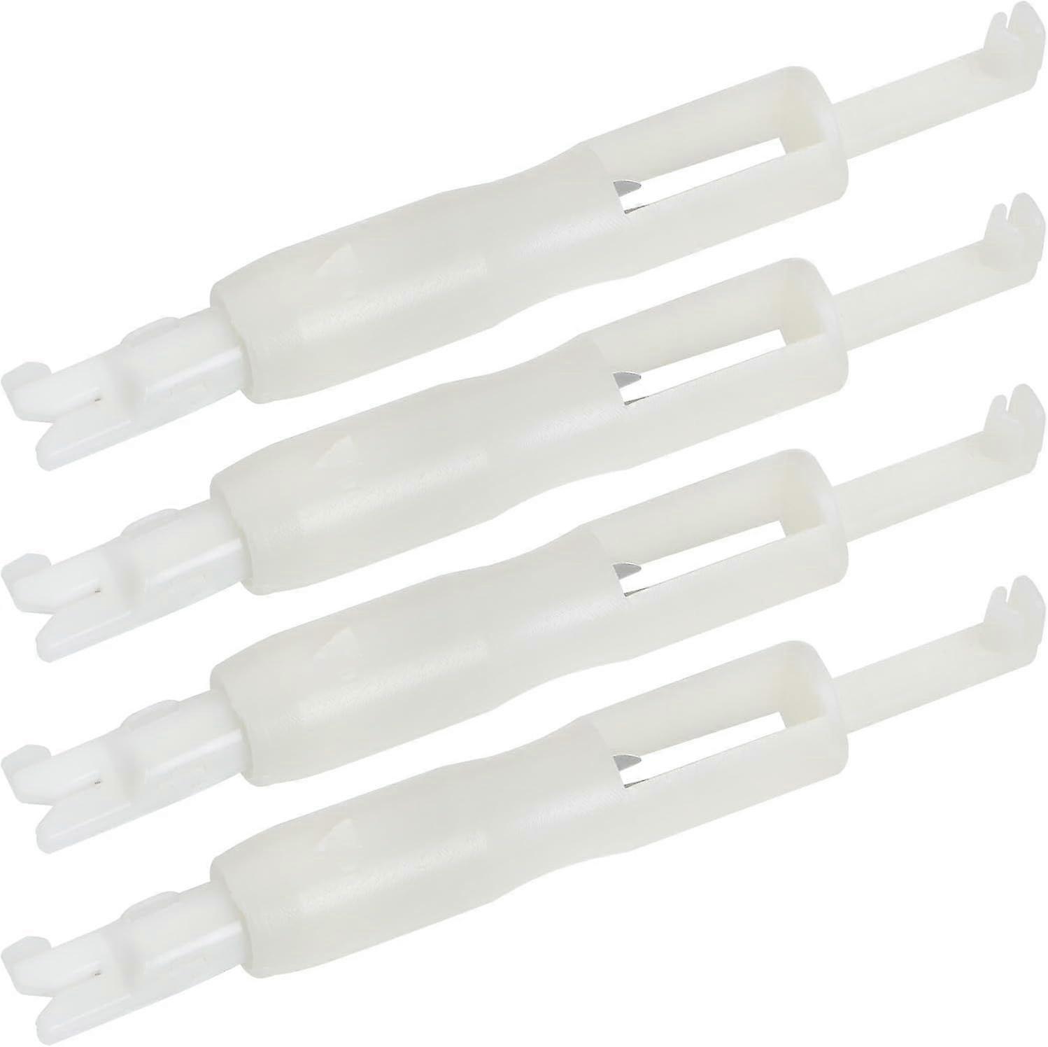4PCS Automatic Threader Home Sewing Machine Threading Tool Machine Leads Needle Changing Sewing Needle Inserter Tool Elderly Needle Threader White Len