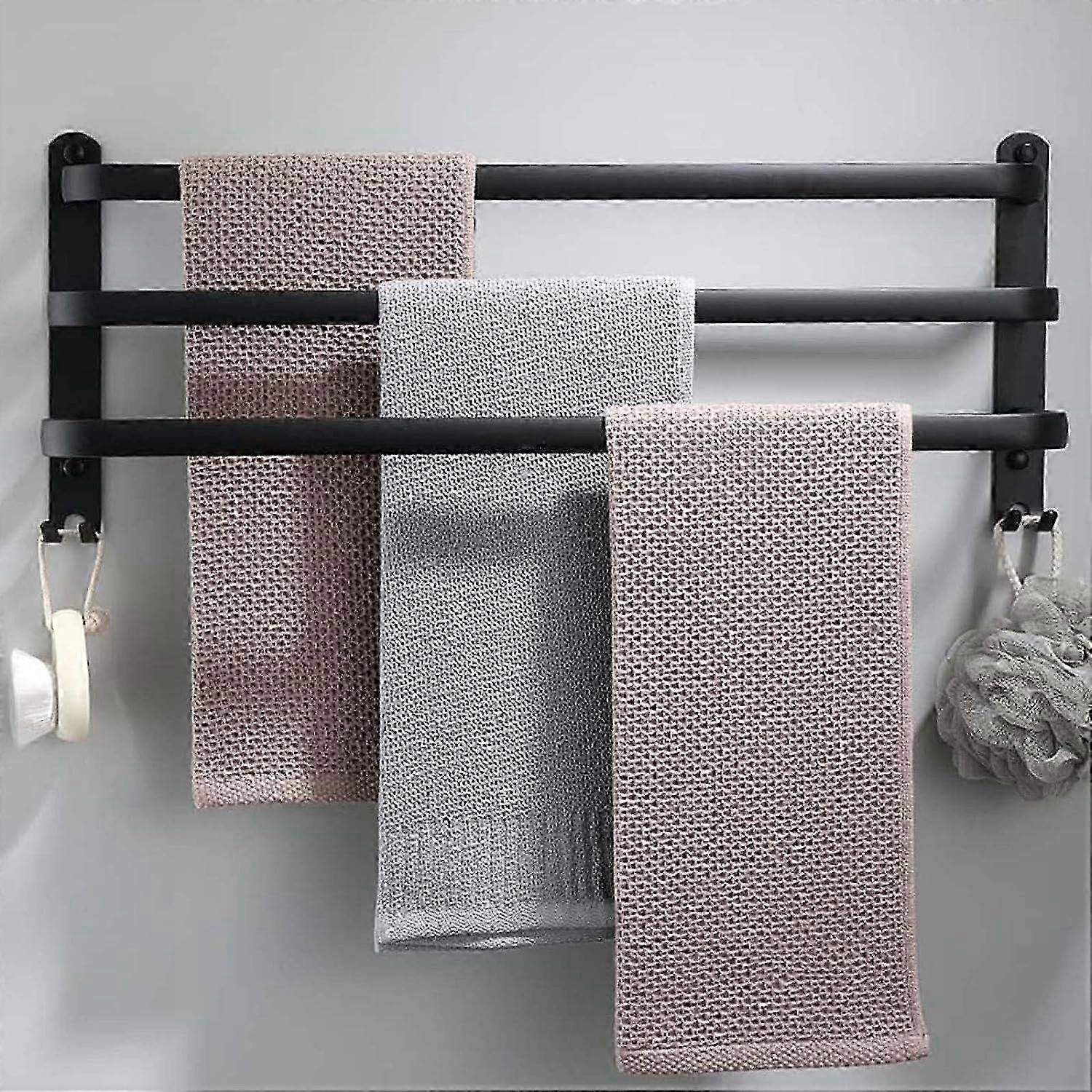 Kylpyhuoneen pyyheteline - seinälle asennettava pyyheteline - ei porausta kylpyhuoneen pyyheteline