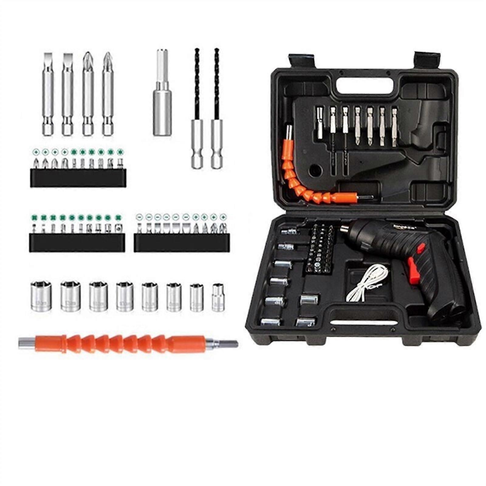 Screwdriver 3.6V Power Tools Set with 1800mAh Battery for Household Maintenance and Repair