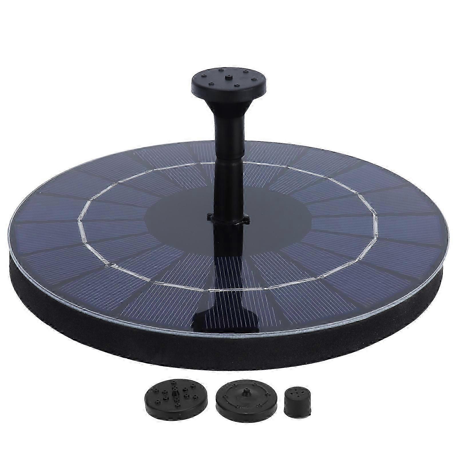 Solar Water Fountain 7.4V Round Floating Fountain for Pond Garden Parks Fish Tank