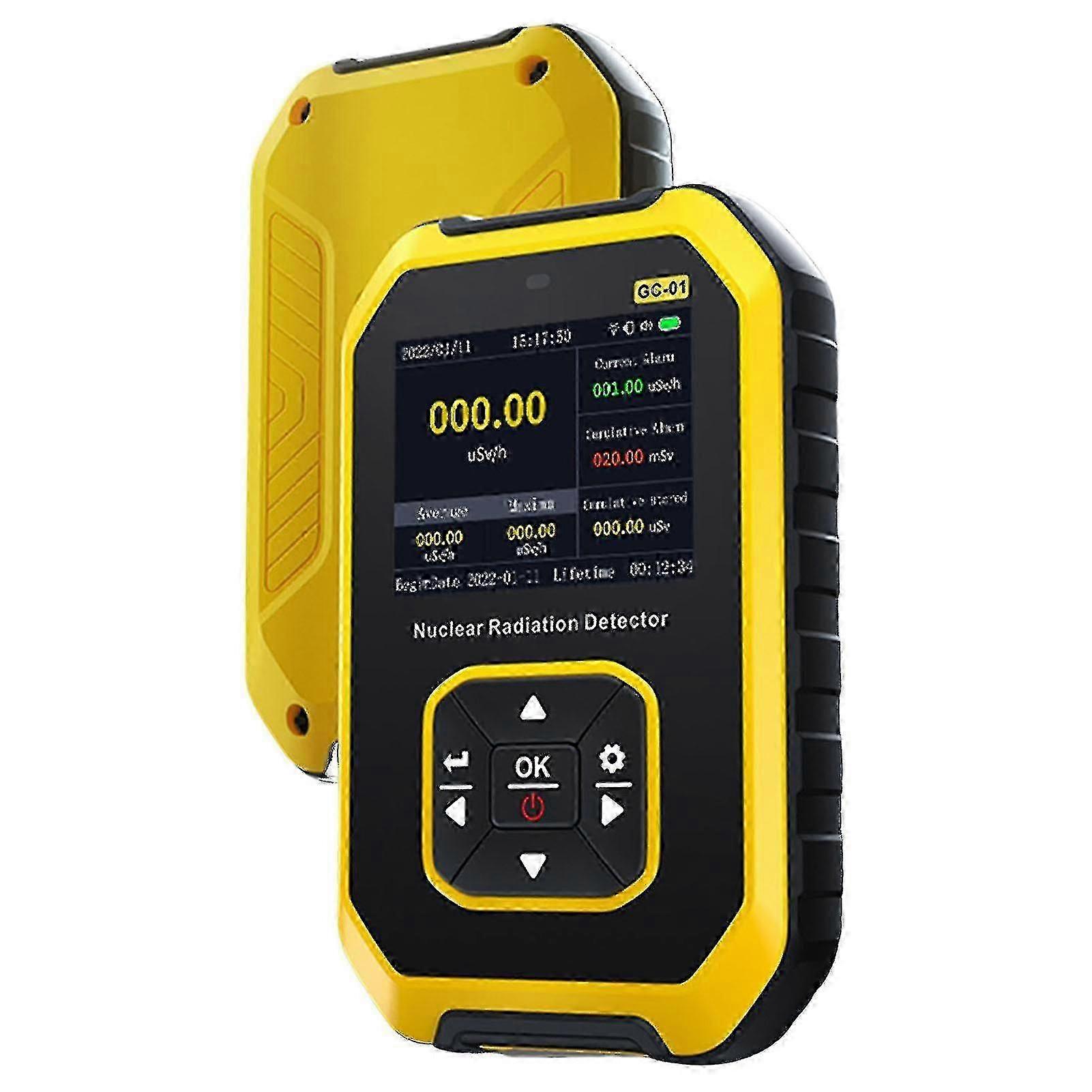 Geiger Counter Nuclear Radiation Detector Handheld Rechargeable Beta Gamma X-Ray LCD Display