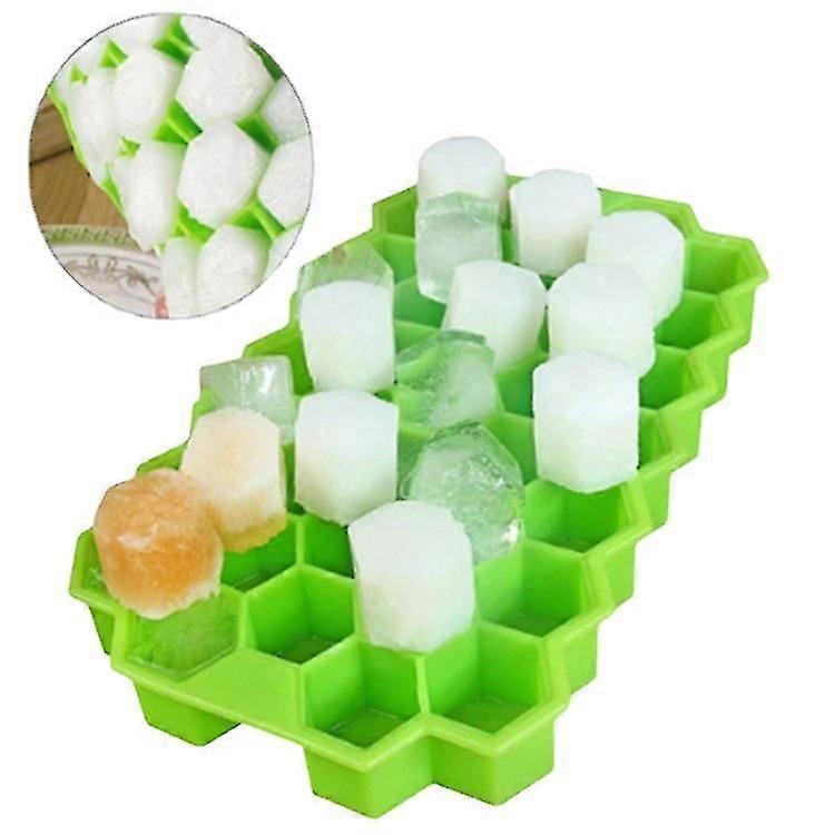 3pcs Silicone Ice Cube Tray Ice Cube Mold With Removable Anti-spill Lid, Silicone Release, Stackable, Durable