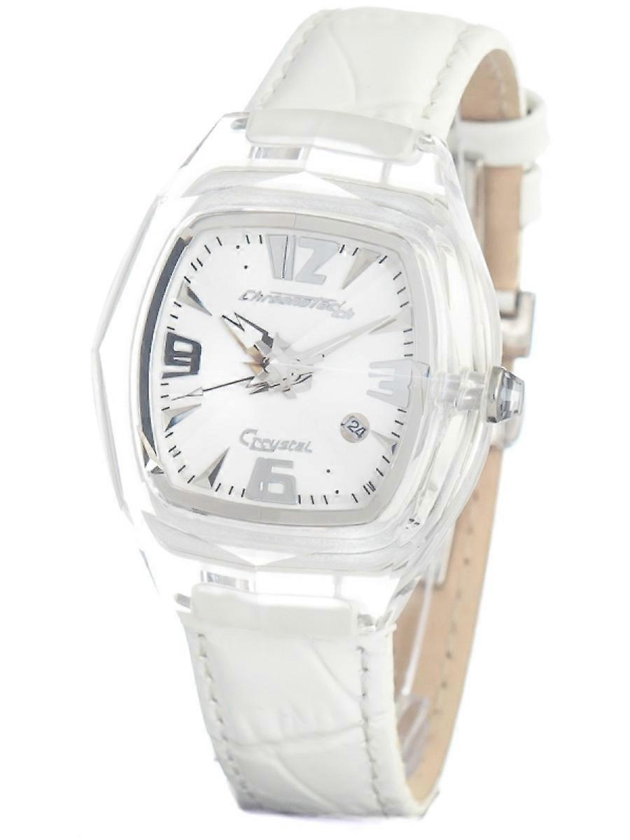 Chronotech Weiß Echtleder CT7888M-09 Herrenuhr