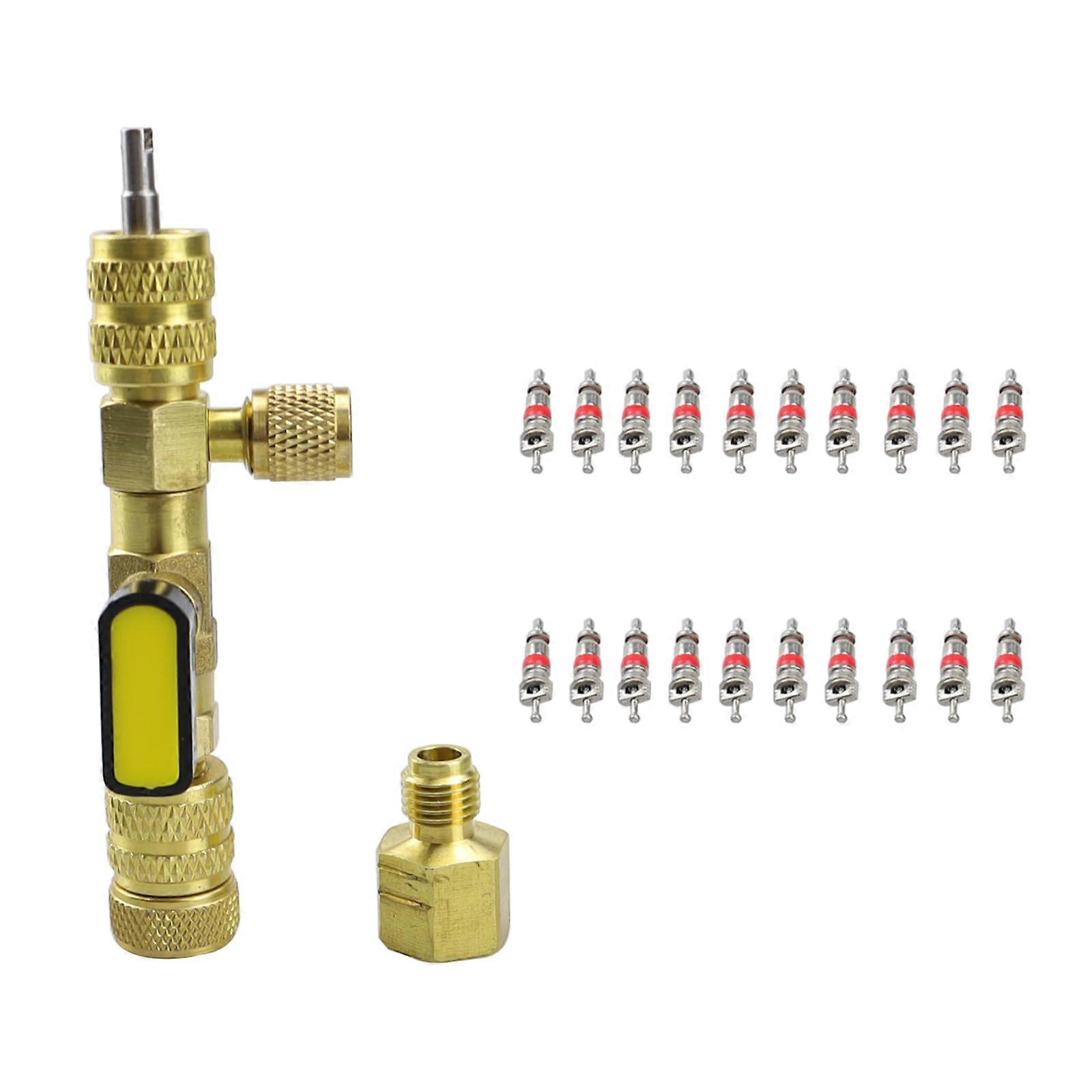 R410A R22 Air Conditioning Line Valves Cores Remover Installer Tool Compatible With R404A R407C R134A Copper+Plastic