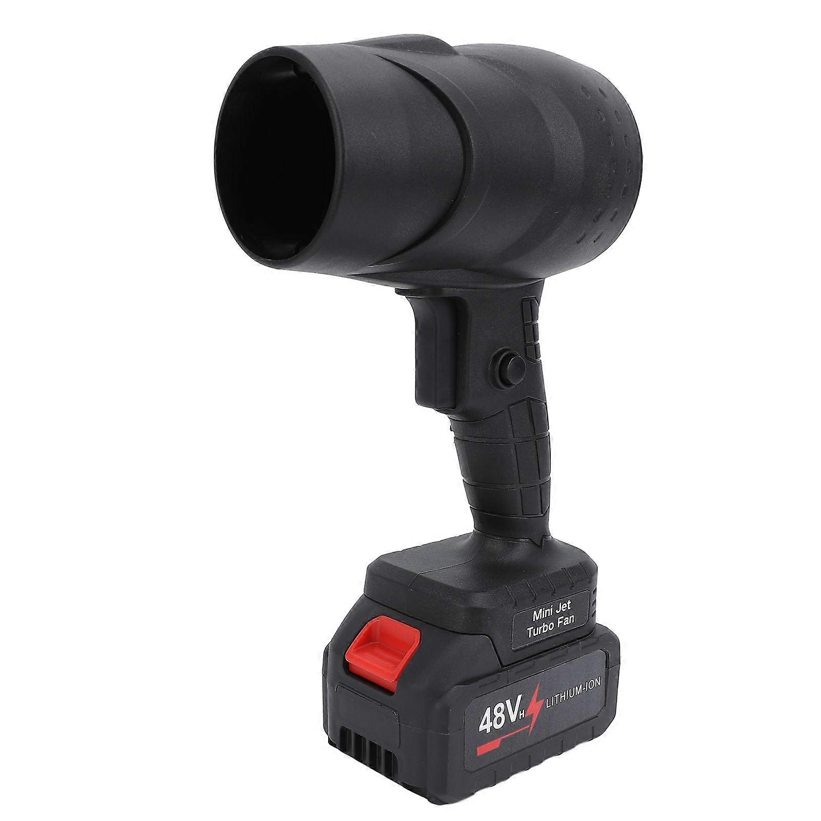 Electric Air Duster Leaf Blower ABS Powerful Turbofan Rechargeable Cordless Jet Handheld Dry Blower for Home Car Keyboard Camping (Black)