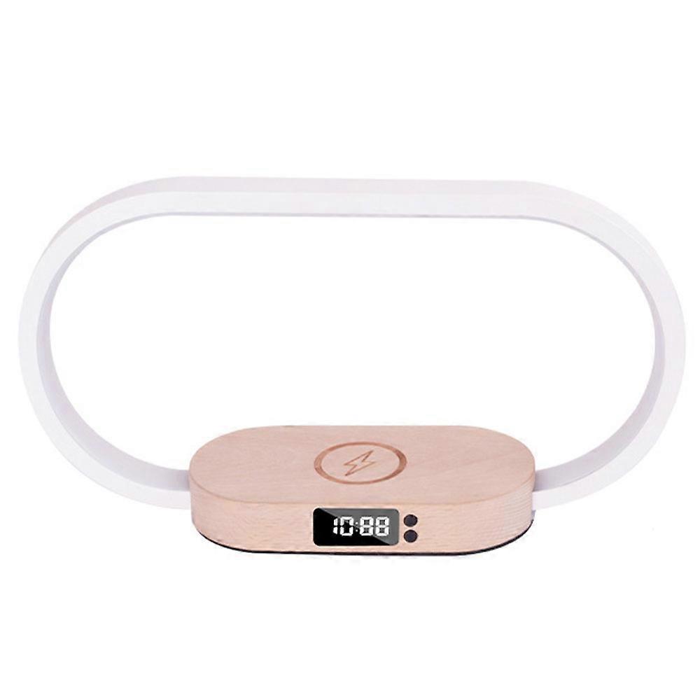Bedside lamp with charging function, dimmable bedside lamp with clock, table lamp, touch dimmable, 3 color temperatures