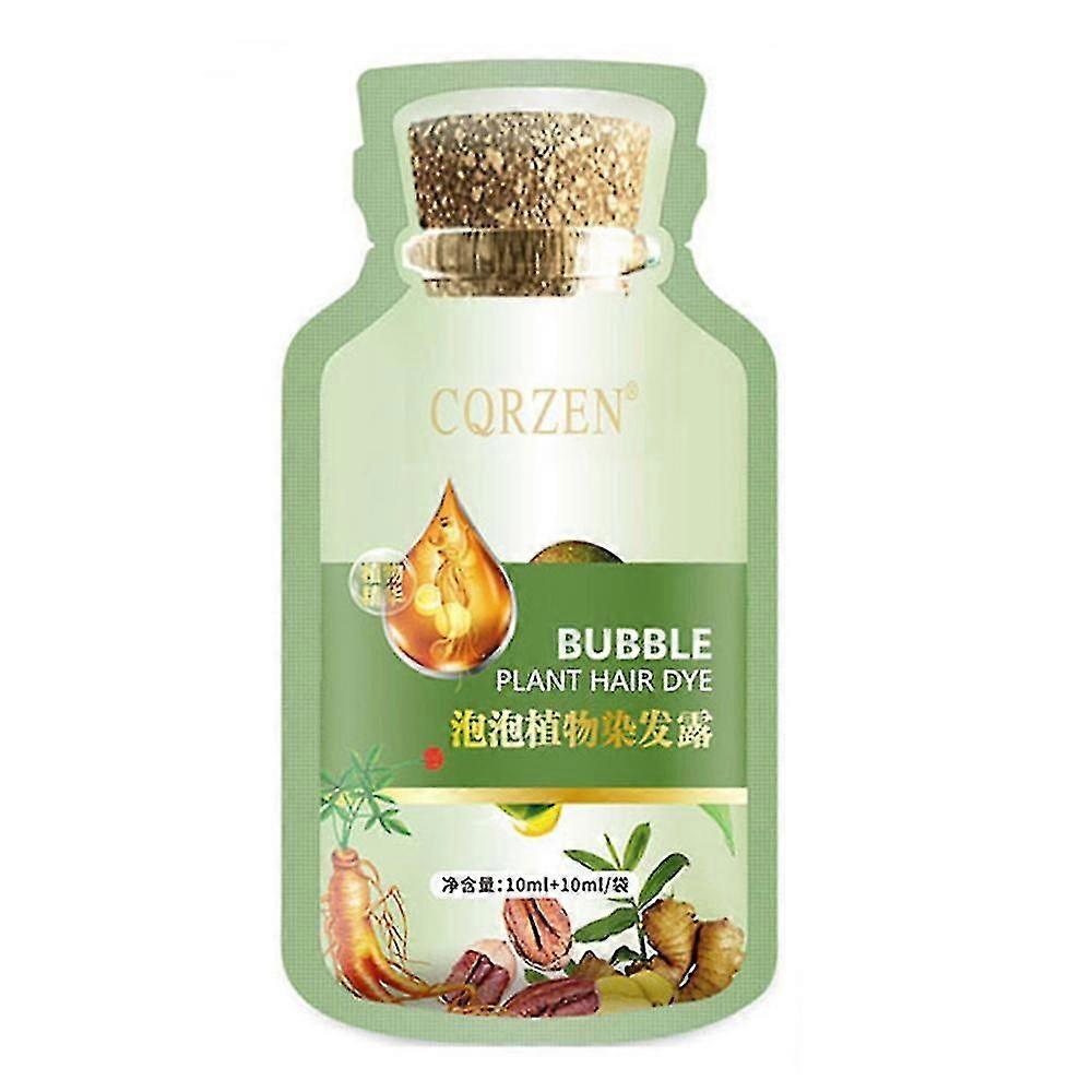 1-2pack Natural Plant Hair Color Changea Box Of 10 Bags Of Bubble Hair Dye, Each Containing Kr
