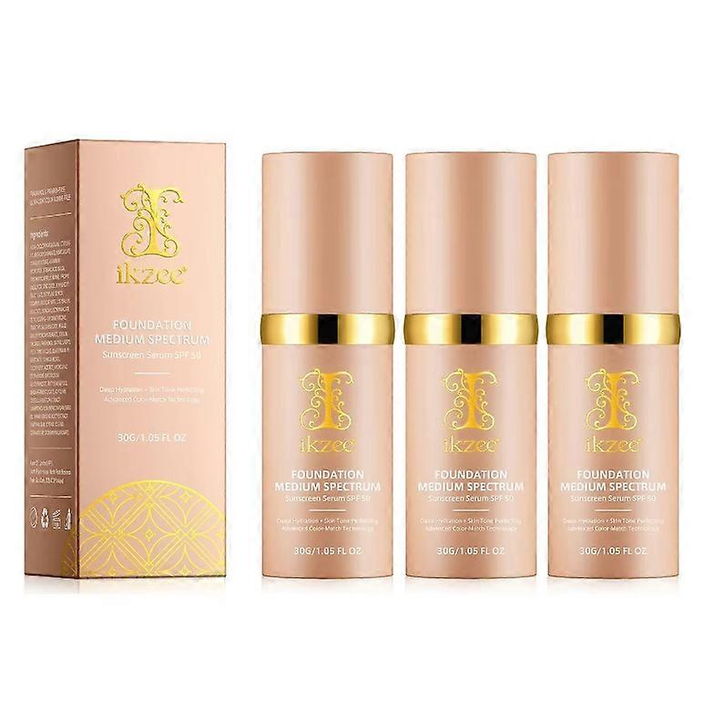 1/2/3 STK. 4-in-1-Foundation mit LSF 50+, feuchtigkeitsspendende, farbwechselnde Foundation, langanhaltend und wasserfest, 30 ml