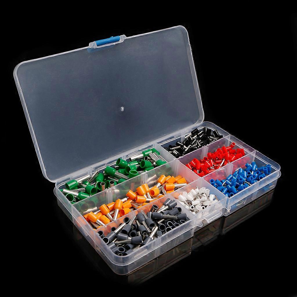 600 Pcs Insulated Cord End Terminal Bootlace for Cooper Ferrules Kit Set Wire