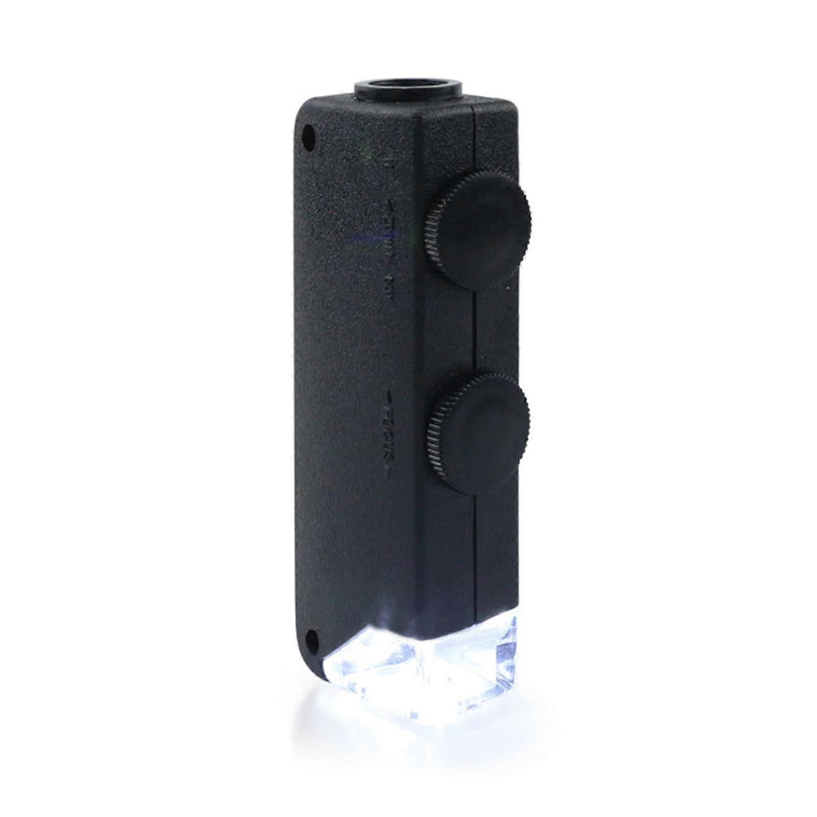 Pocket Microscope 60x-100x, LED Lighted Zoom- Portable Microscope, Kid Microscope for Learning