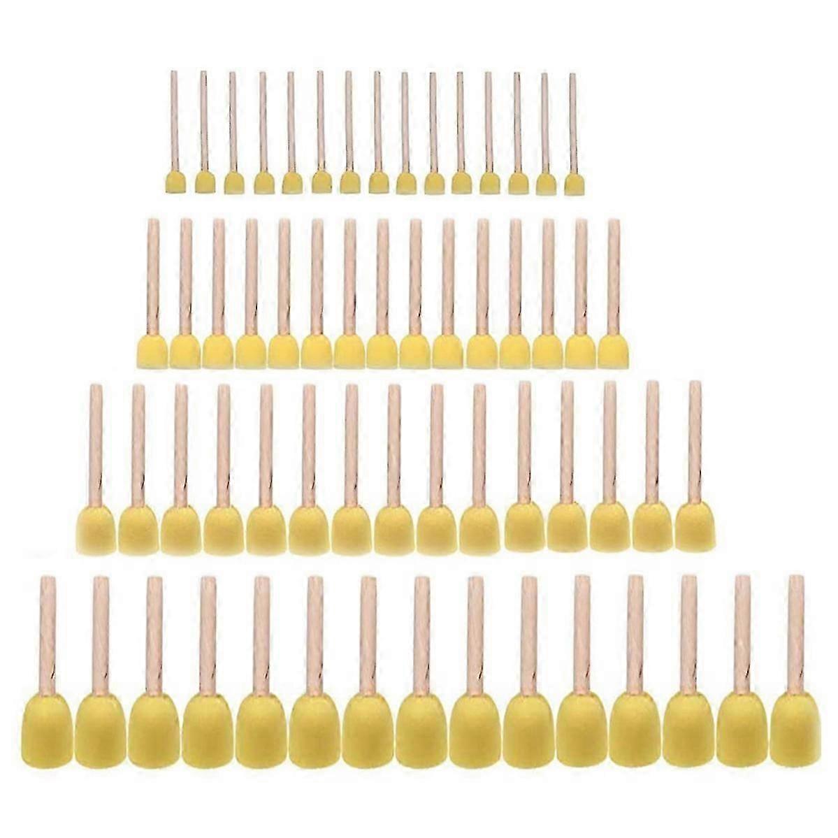 60 Pieces of Round Paint Foam Sponge Brush Set Painting Tools, Brush Set, Suitable for Children Hand