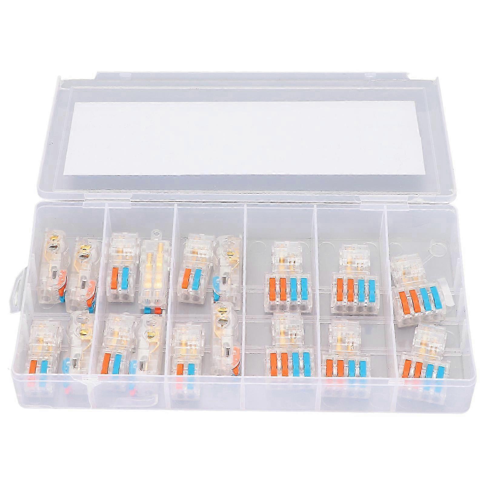 18Pcs Wire Connector T Type Splitter Terminal Block Quick Connection Accessory Set Kit