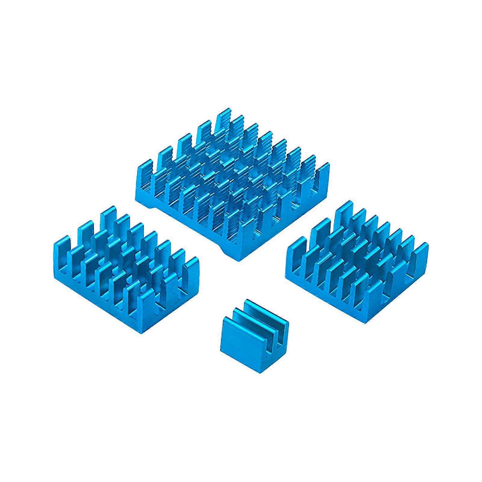 For RPI 5 Board Heat Sink for Zero2W Development Board Heatsinks Cooling Pad 4PCS  Blue