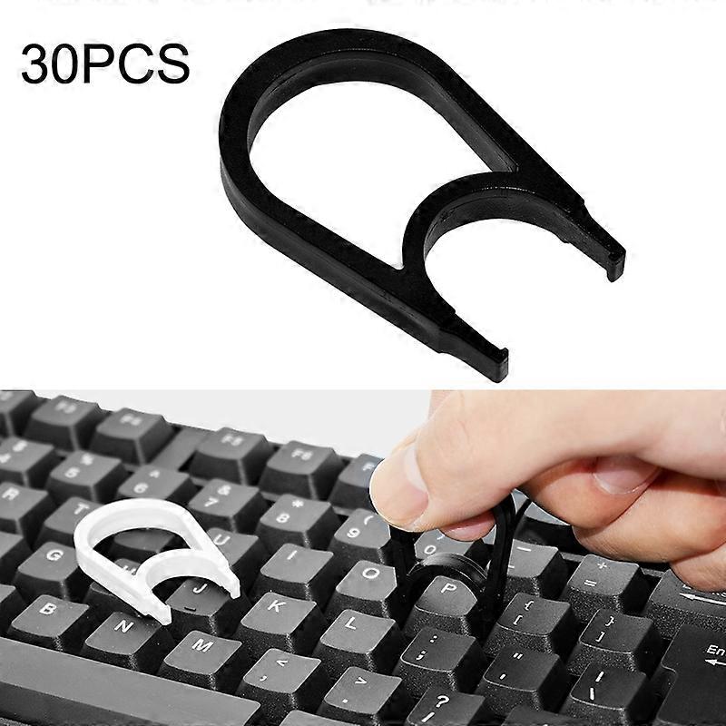 30PCS Computer Keyboard Key Puller Cleaning Key Removal Tool Black